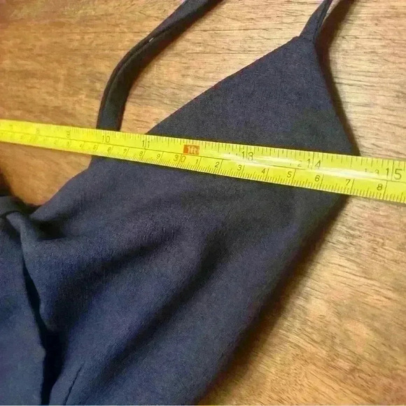 Women’s Yidarton Dress Size S Navy Blue Tie Front Cutout - Picture 9 of 10